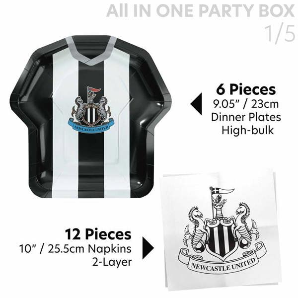 Newcastle United FC All in One Party Box Set, Kitchen Accessories, Sports, Gift