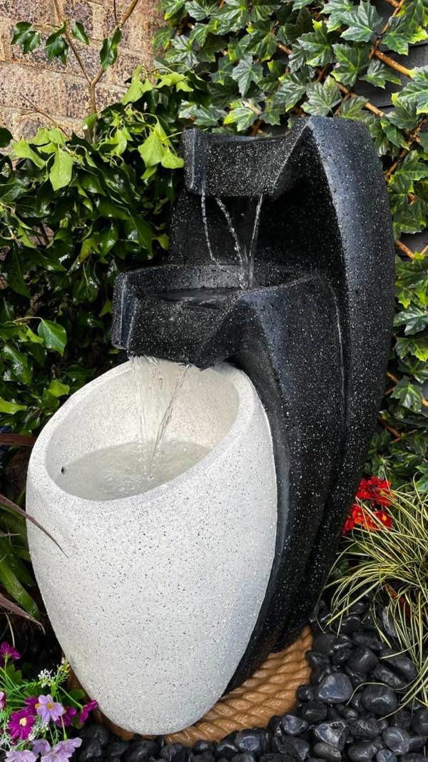 Tranquillity Water Features 3 Flowing Vases Contemporary Water Feature