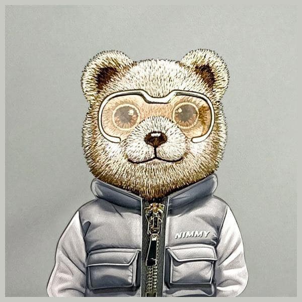 Nimmy Friends Cool & Cute 2.0 Bear Shoulder Crossbody Bag Grey - N-KM-XB-011