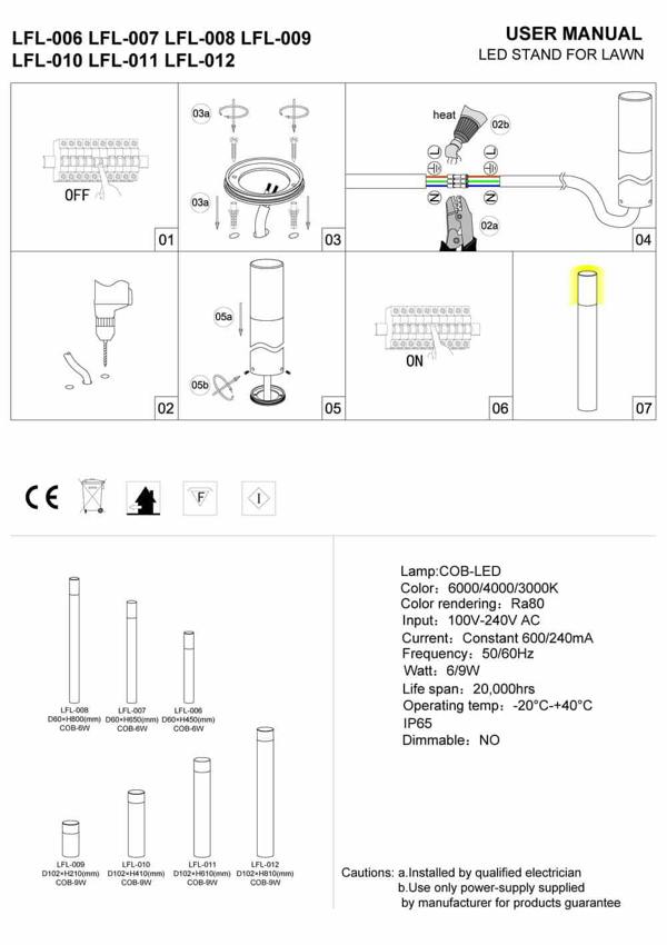 black small bollard light installation guide 