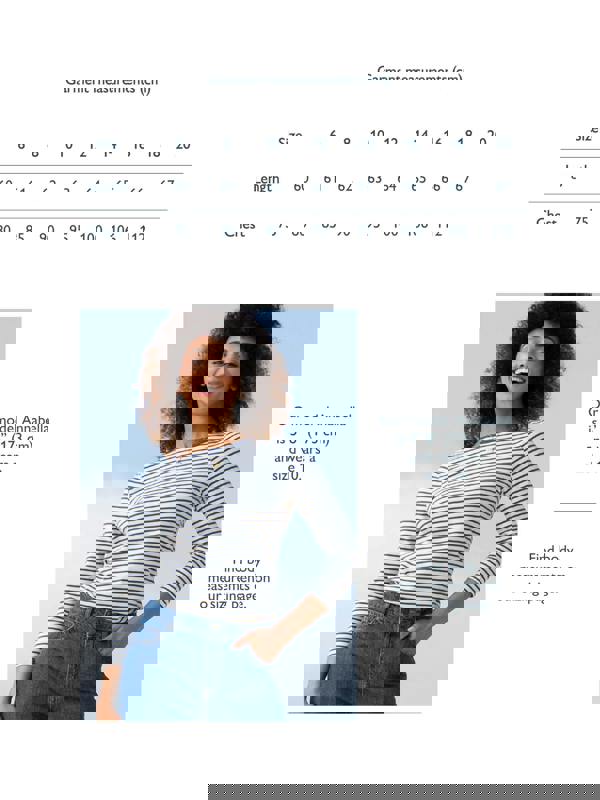 Kite Womens Organic Ashington Boat Neck 3/4 Sleeve Jersey Top Navy Stripe