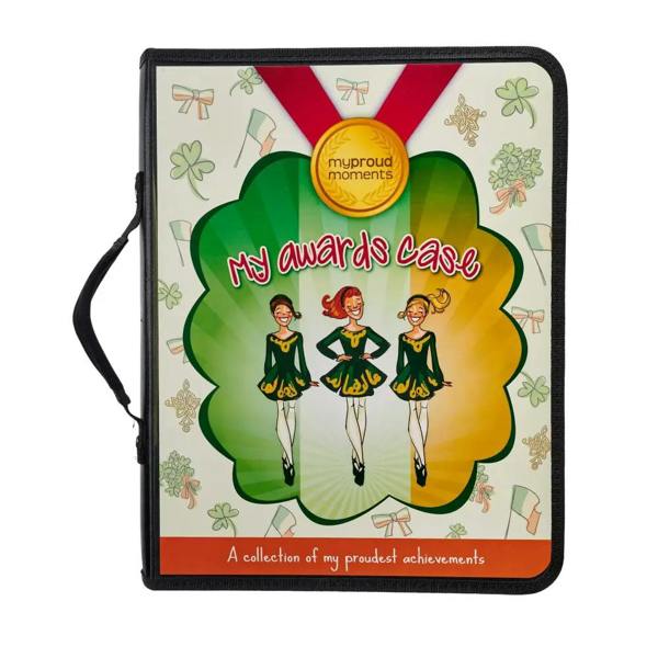 Proud Moments Medal Irish Dance Awards Case with Gold Design