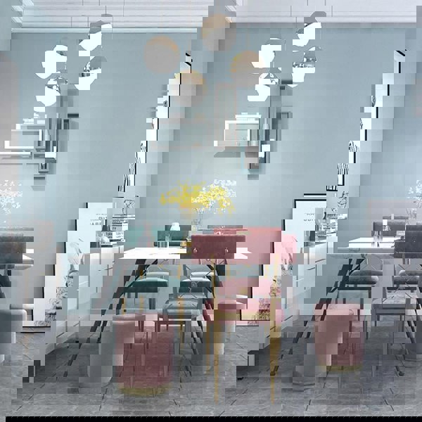 Valeria Footstool, Velvet-Weilai Concept-Weilai Concept