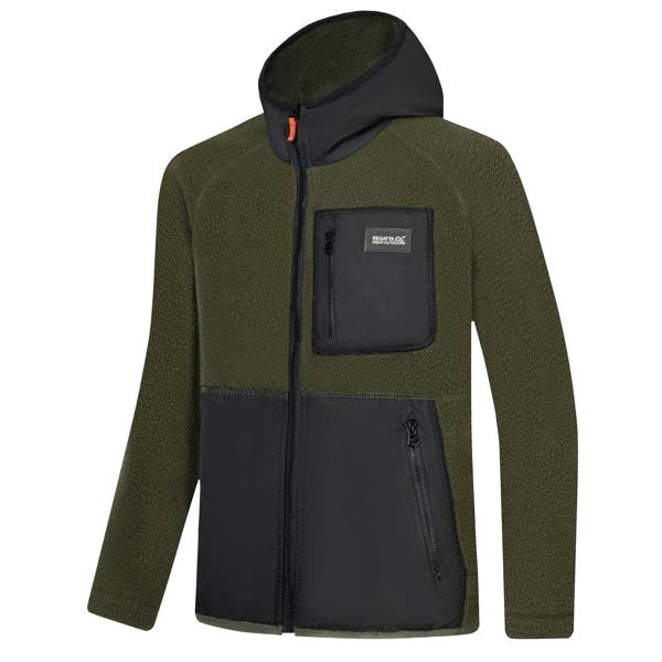 Regatta Childrens/Kids Munro Hybrid Jacket - Dark Khaki/Black - 
