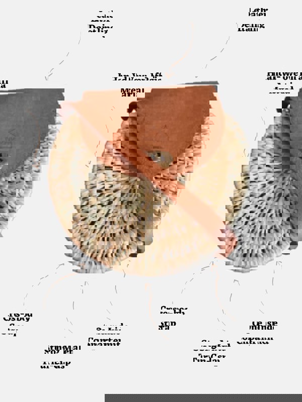 Berber Leather The Safi Rattan Round Bag - Loose Weave