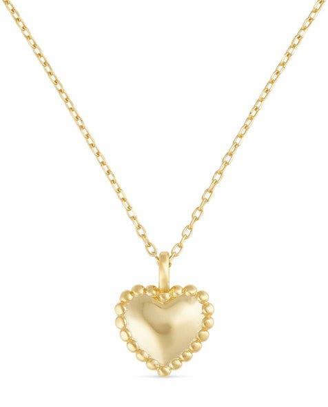 Dainty 18K Gold Heart Love Necklace - Necklaces - Elk & Bloom