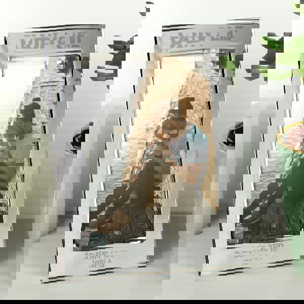 Personalised Memento Company Personalised Silver 5x7 Daddy & Me Photo Frame