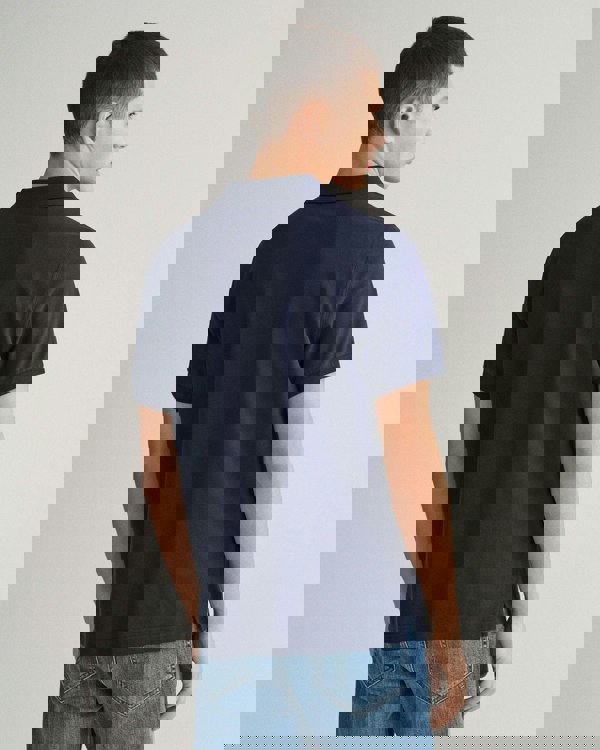 GANT Mens Regular Fit Short Sleeve Shield Logo Pique Polo NOS - 433 Evening Blue