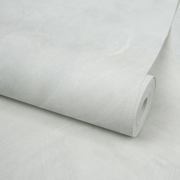 Grandeco Serra Rustic Limewash Chalk Paint Distressed Plaster Effect Textured Wallpaper, Light Grey Pearl