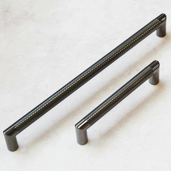 Handle & Home Gunmetal Knurled D Handles