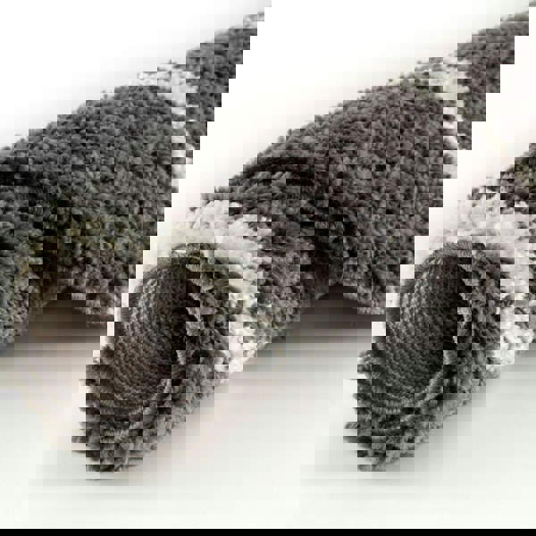 Trellis Design Thick Shaggy Area Rugs Dark Grey