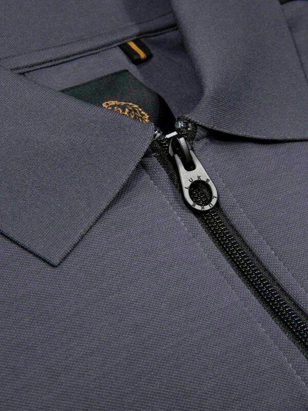Luke 1977 Luke1977 Caltech 1000 Zip Polo Shirt - Charcoal