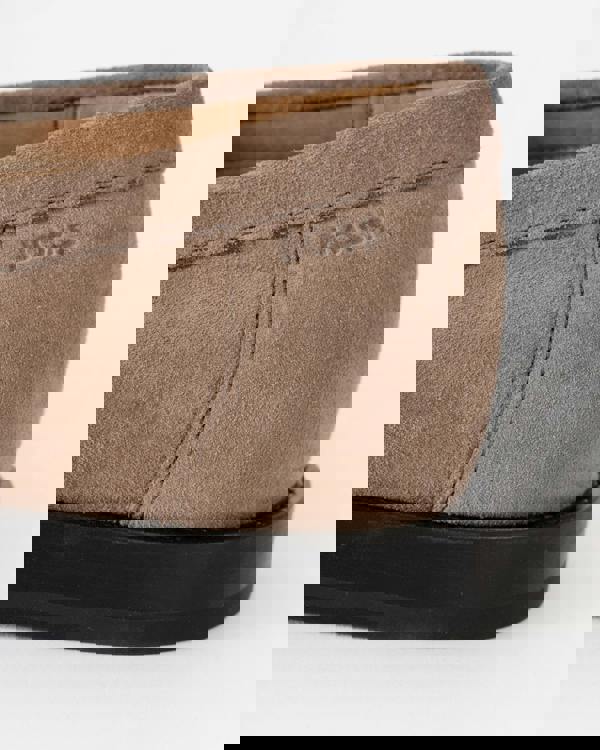 BOSS Orange Tevan Mens Suede Moccasin Shoes - Medium Beige 260