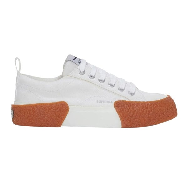 Superga Unisex Adult 2660 Stripe Big Bumpers Trainers - White/Gum
