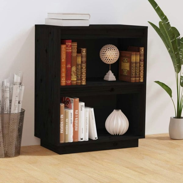 Berkfield Console Cabinet Black 60x34x75 cm Solid Wood Pine