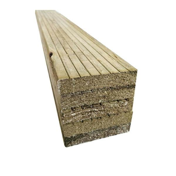 Snowdon Timber Treated Reject Decking Board (T) 25mm (W) 120mm (L) 2.4m - Pack of 10