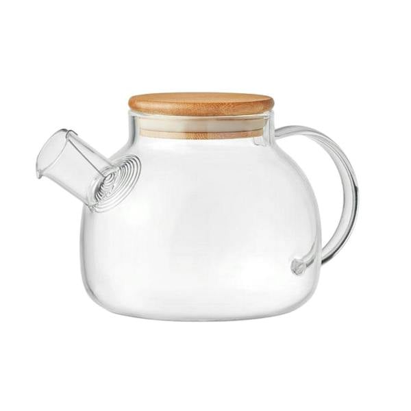 MidOcean Munnar Bamboo 850ml Borosilicate Glass Teapot - Transparent