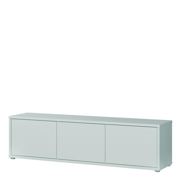 Furniture To Go Alice Springs Wide TV Cabinet with 3 Doors Push-to-Open in Light Grey
