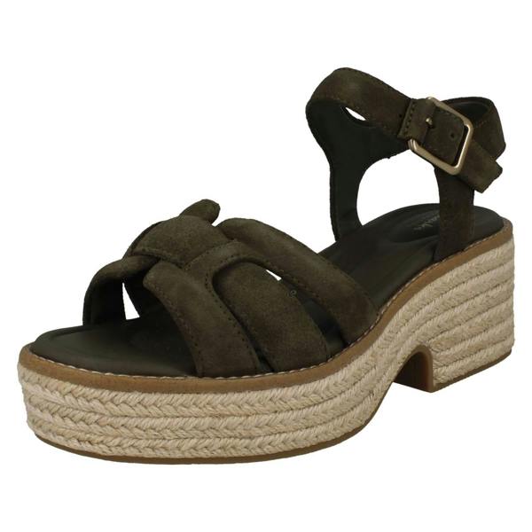 Clarks Ladies Clarks Platform Wedge Sandals Coledale Strap