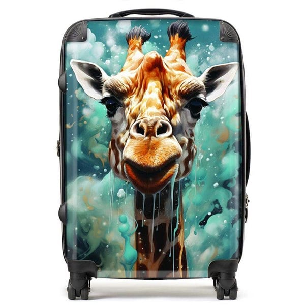 Warren Reed Splashart Giraffe Face Suitcase