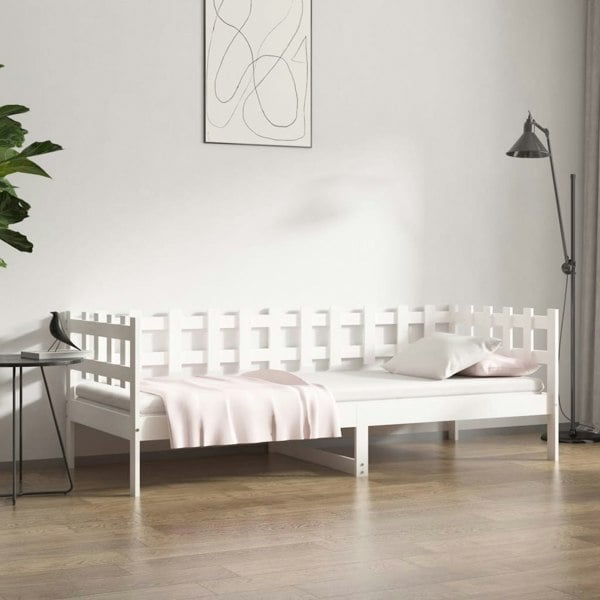Berkfield Day Bed White 90x190 cm Solid Wood Pine