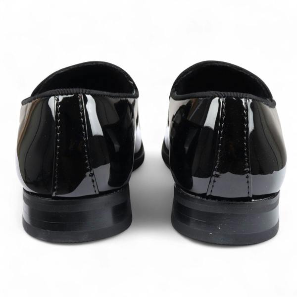 Dolcetto Men's Velvet Tassel Loafers Formal Patent Dress Shoes