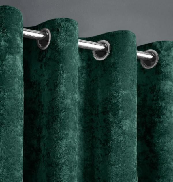 Intimates Elegant Velvet Ring Top Curtains with Rich Colours, Fully Lined for Thermal Insulation - Luxury Window Treatments - 168cm x 137cm