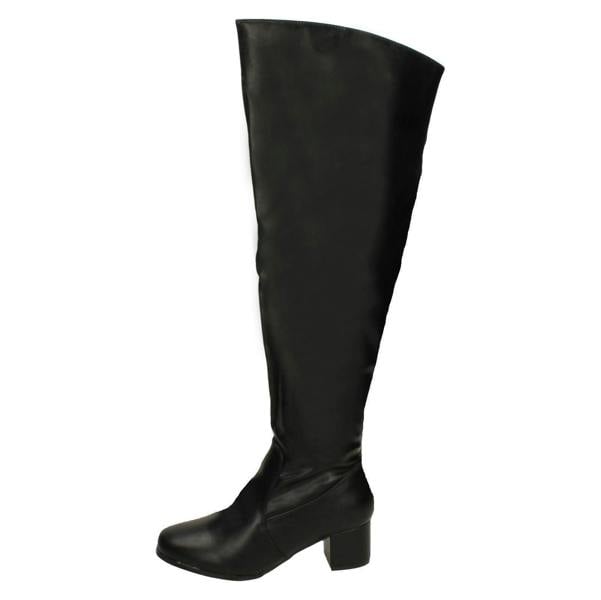 Spot On Ladies Spot On Wide Fitting Knee High Boots F51088