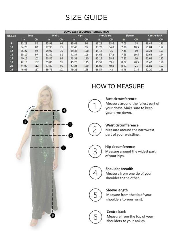 HotSquash The cowl neck maxi sequin dress with fishtail skirt