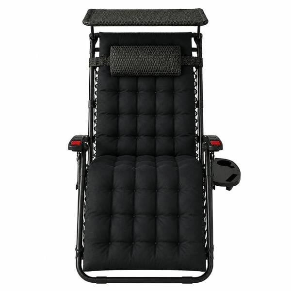 Groundlevel Luxury Gravity Chairs With Thick Cushion and Canopy - 2 Chairs