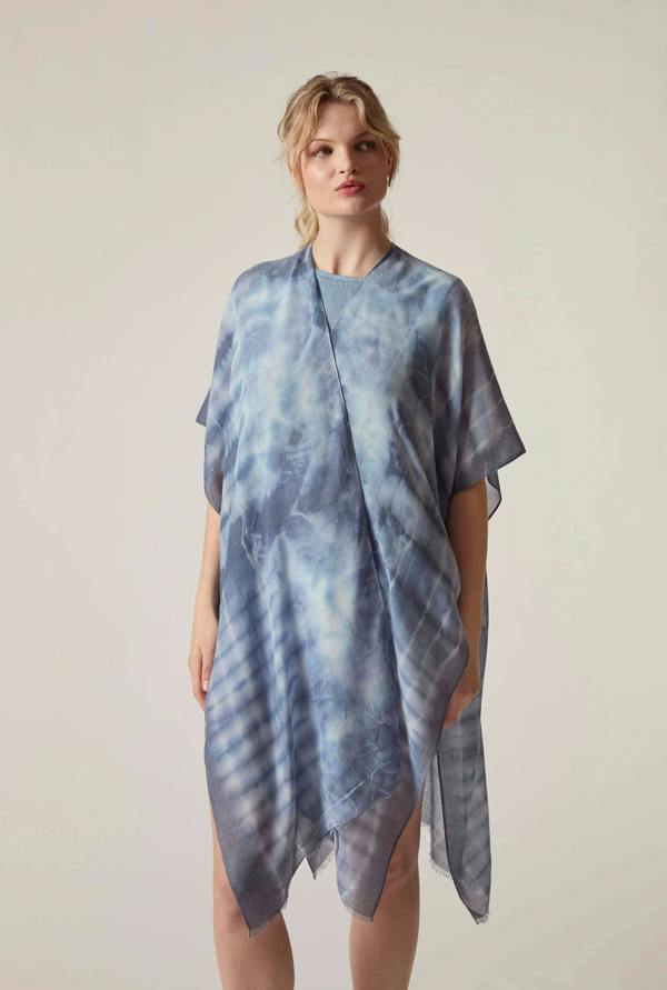 James Lakeland Blue Boho Tie-Dye Kaftan