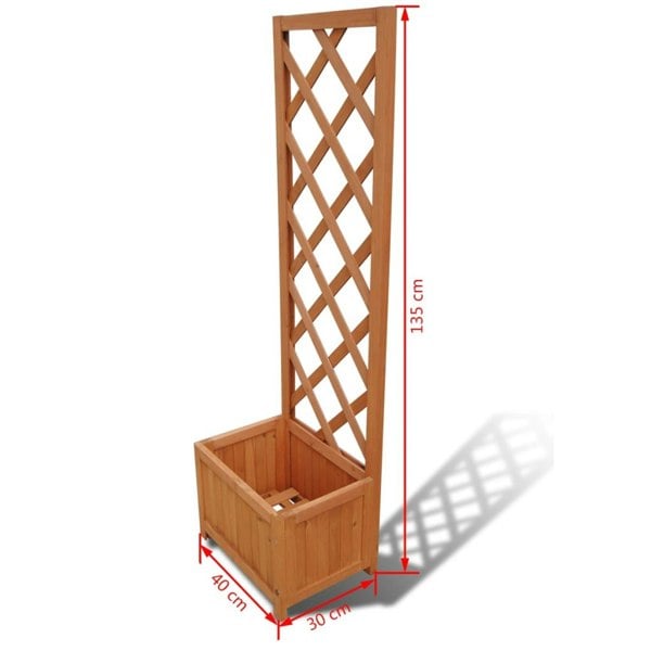 Berkfield Trellis Planter 40 x 30 x 135 cm