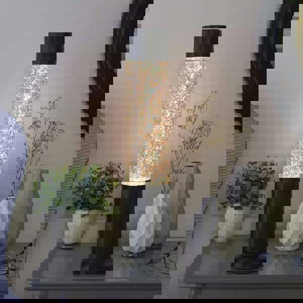 Nova Glitter Lamp Black