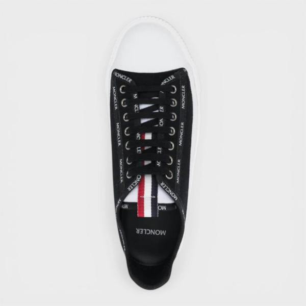 Moncler Glissiere Low Top Canvas Black White