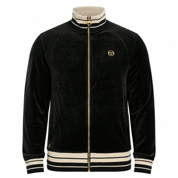 Sergio Tacchini Lazzari Velour Track Top Jacket Black