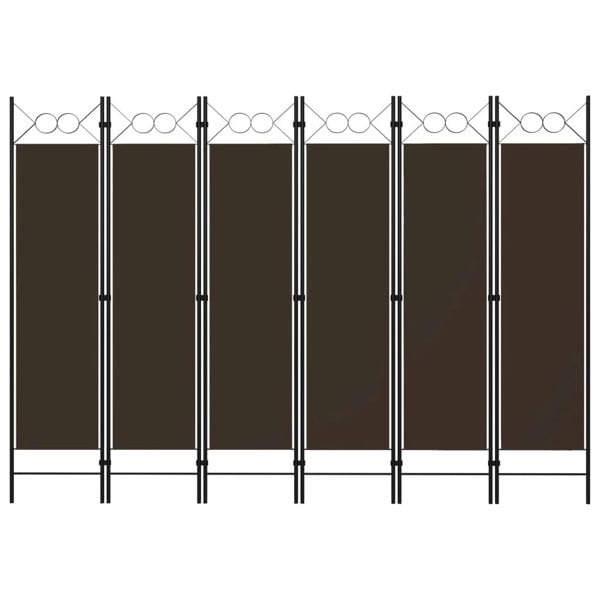 Berkfield 6-Panel Room Divider Brown 240x180 cm