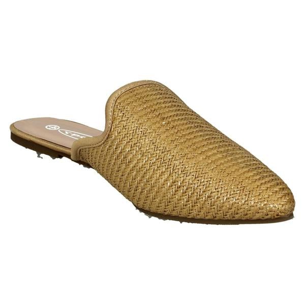 Spot On Ladies Spot On Flat Slip On Mule Wide Fit Sandals F80527