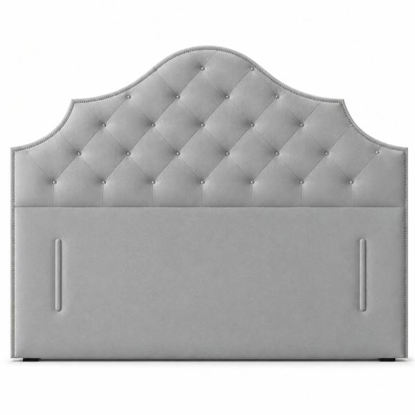 Great British Beds Dundee Headboard - Silver Plush