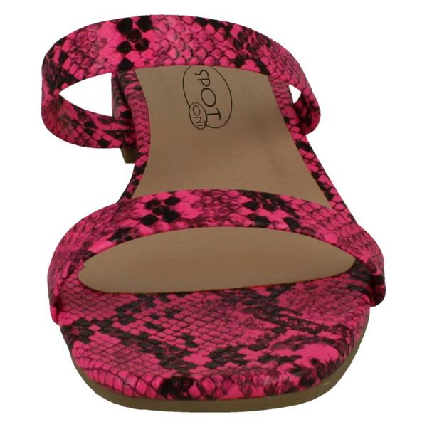 Spot On Ladies Spot On Snake Print Sandals F00254