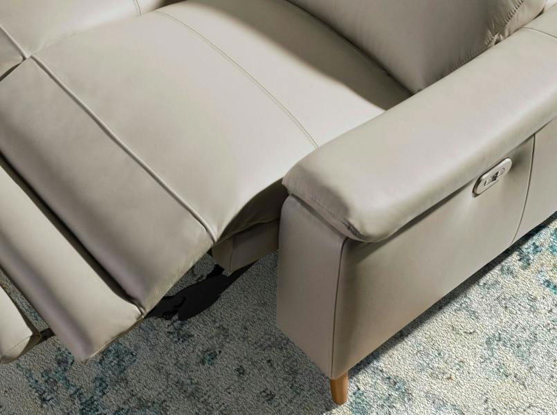Angel Cerdá Relax sofa in taupe grey leather 6189/6190