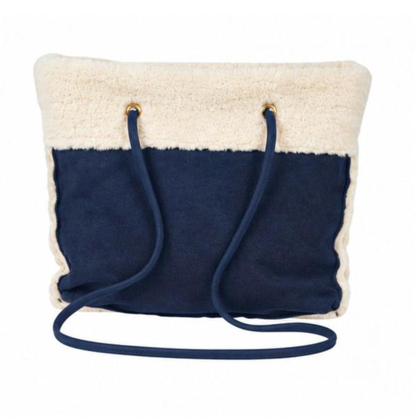 Lorenz Small Faux Sheepskin Top Zip Tote Bag