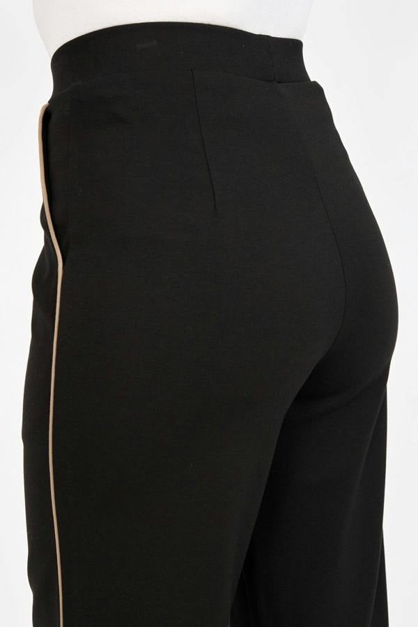 Mudflower Wide Leg Piped Seam Trousers