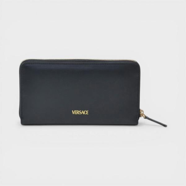 Versace Zip Around Wallet Leather Black