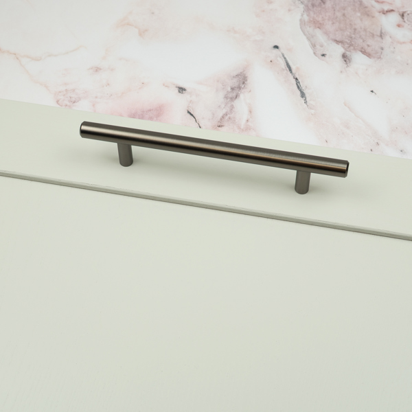Handle & Home Gunmetal T-Bar Handles & Coordinating Pull Knob