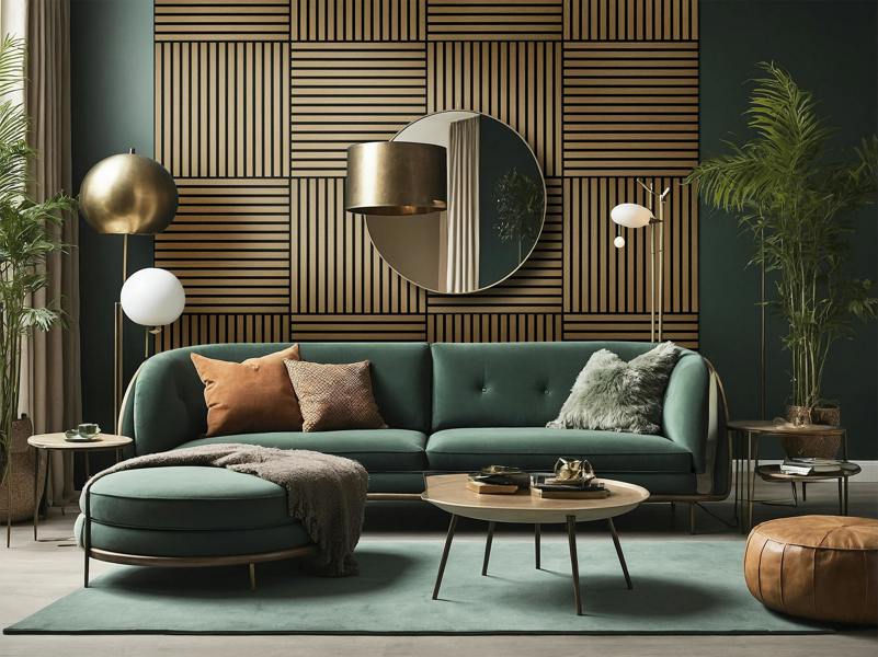 Fuse Acoustic Wooden Slatted Wall Panel in Natural Oak