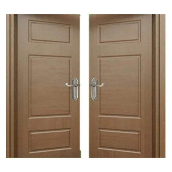 EDH Door Hardware Premium Satin Nickel Internal Lock Door Handle Set+3 Lever Mortice Sash Lock, 2 Pairs