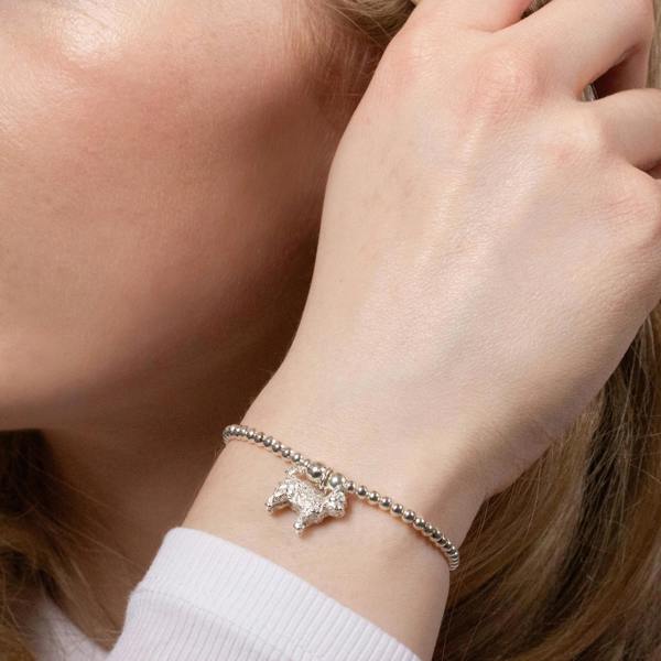 Mylee London Yorkshire Terrier (Short Haired) Silver Ball Bead Bracelet - Personalised