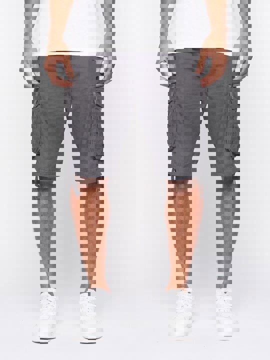 Crosshatch Jamstar Cargo Shorts Charcoal