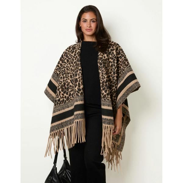 Blue Vanilla Animal Print Cape
