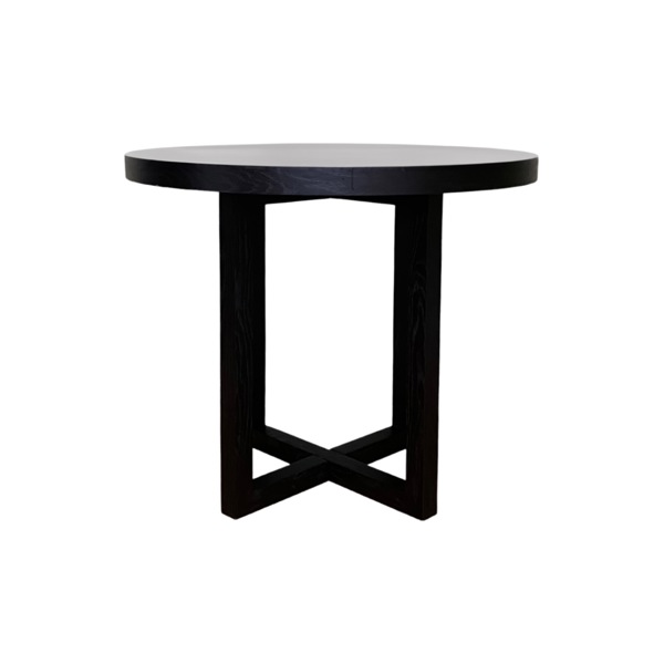 Iris Dining Table 90cm - Wenge (Black Stained Oak)